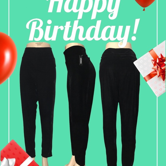 *New* Lily Morgan Black Terciopelo Straight Elegant Pants Size 1X - Picture 4 of 16